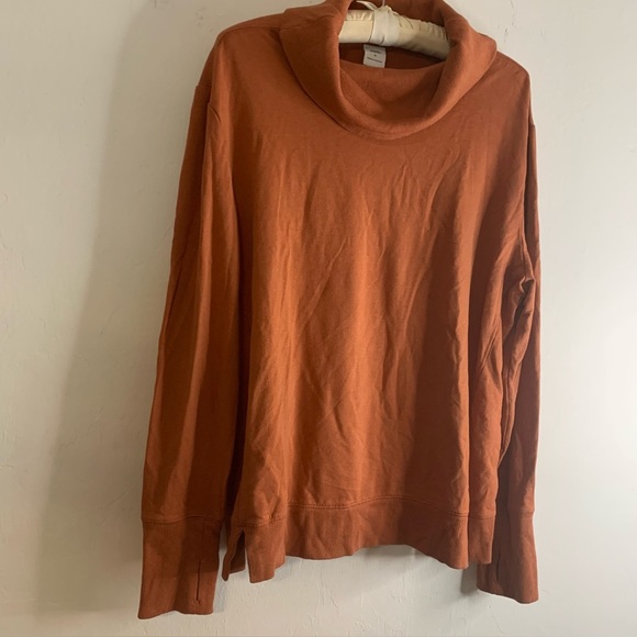 Amazon Essentials Sweater  Cowl Neck Orange Womens Sz XL Long Sleeve Turtleneck - Picture 5 of 13